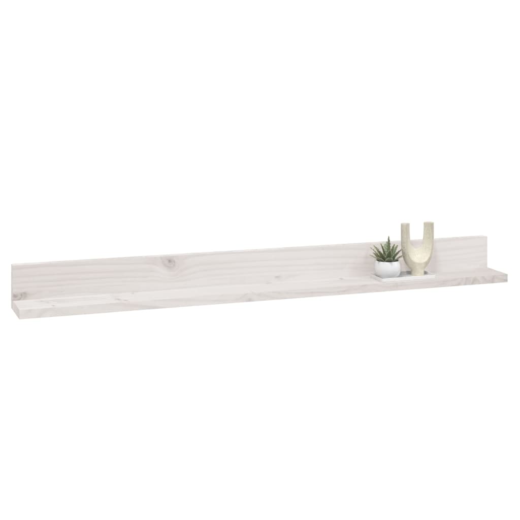 Rafturi de perete, 2 buc., alb, 110x11x9 cm, lemn masiv de pin GartenMobel Dekor