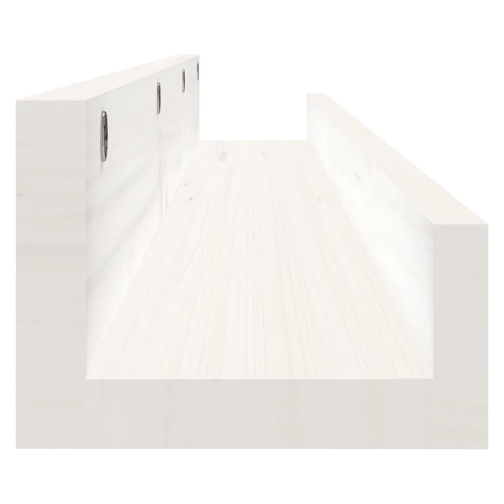 Rafturi de perete, 2 buc., alb, 110x12x9 cm, lemn masiv de pin GartenMobel Dekor