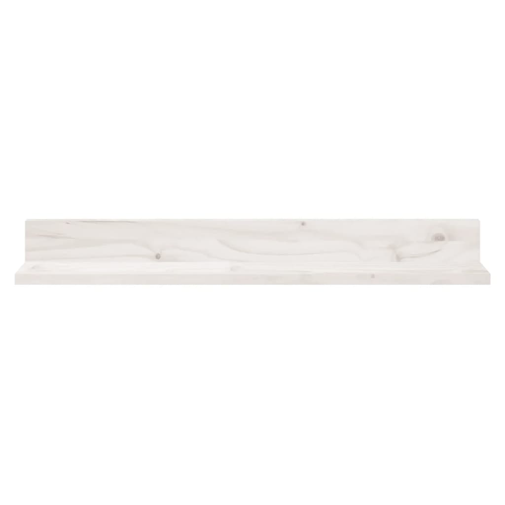 Rafturi de perete, 2 buc., alb, 80x11x9 cm, lemn masiv de pin GartenMobel Dekor
