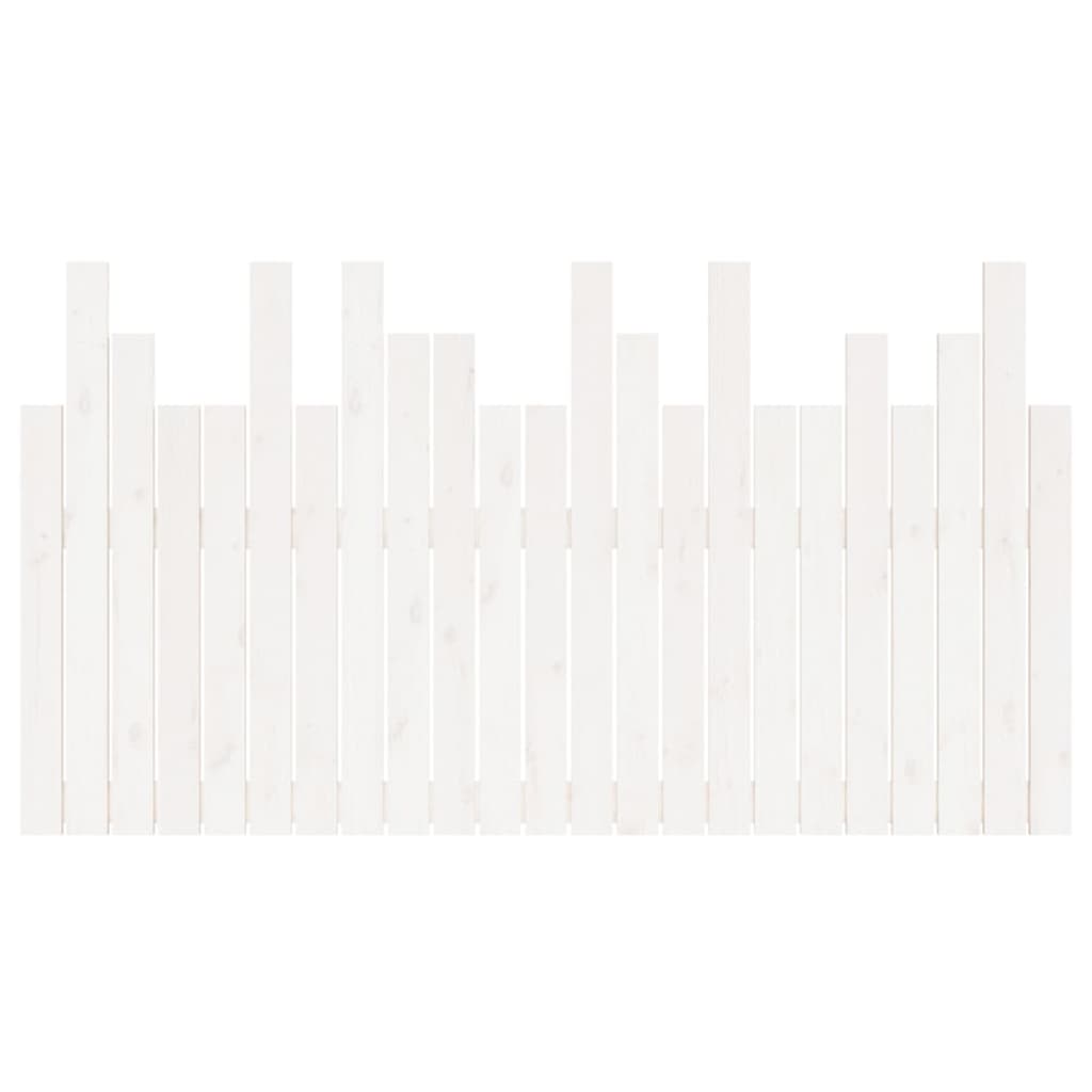 Tăblie de pat pentru perete, alb, 146,5x3x80 cm, lemn masiv pin GartenMobel Dekor