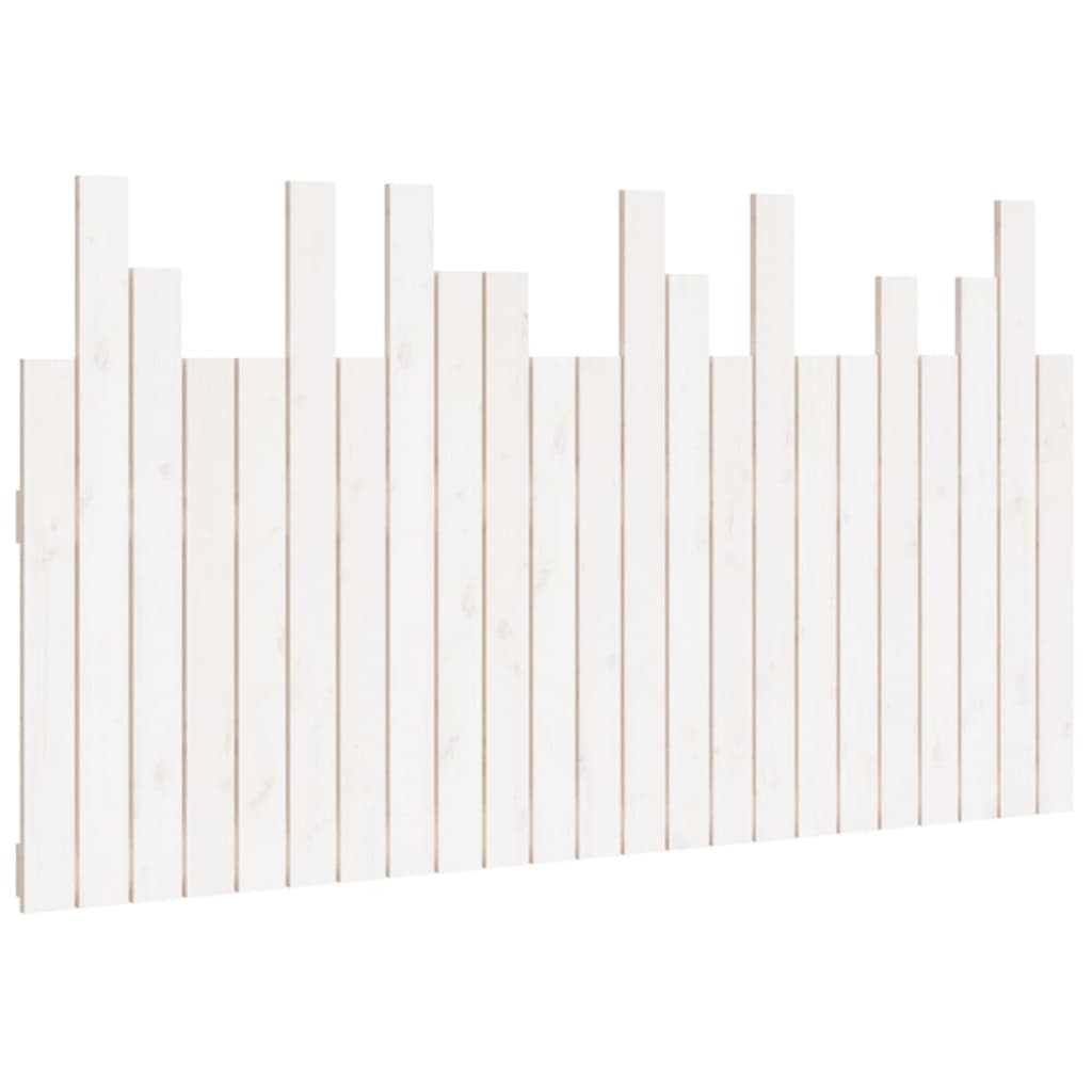 Tăblie de pat pentru perete, alb, 146,5x3x80 cm, lemn masiv pin GartenMobel Dekor