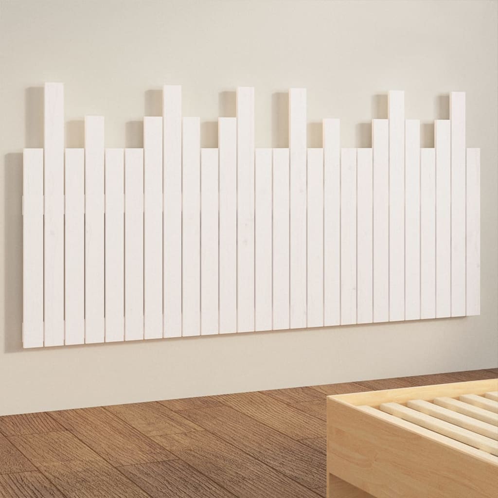Tăblie de pat pentru perete, alb, 166x3x80 cm, lemn masiv pin GartenMobel Dekor