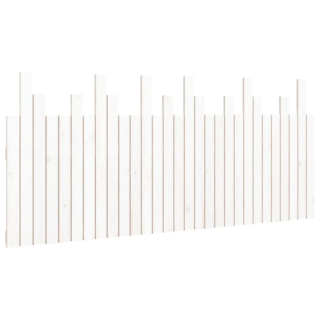 Tăblie de pat pentru perete, alb, 185x3x80 cm, lemn masiv pin GartenMobel Dekor