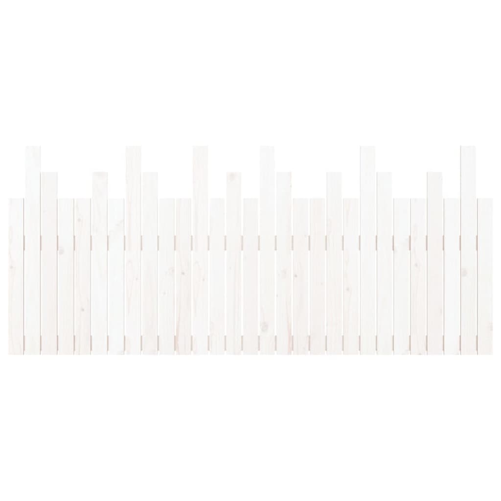 Tăblie de pat pentru perete, alb, 185x3x80 cm, lemn masiv pin GartenMobel Dekor
