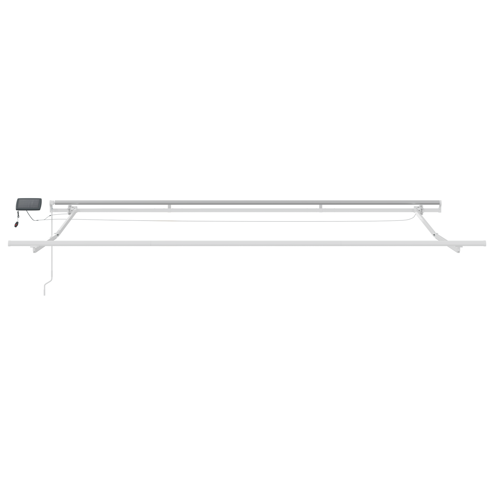 Marchiză manuală retractabilă cu LED Alb 400x300 cm GartenMobel Dekor