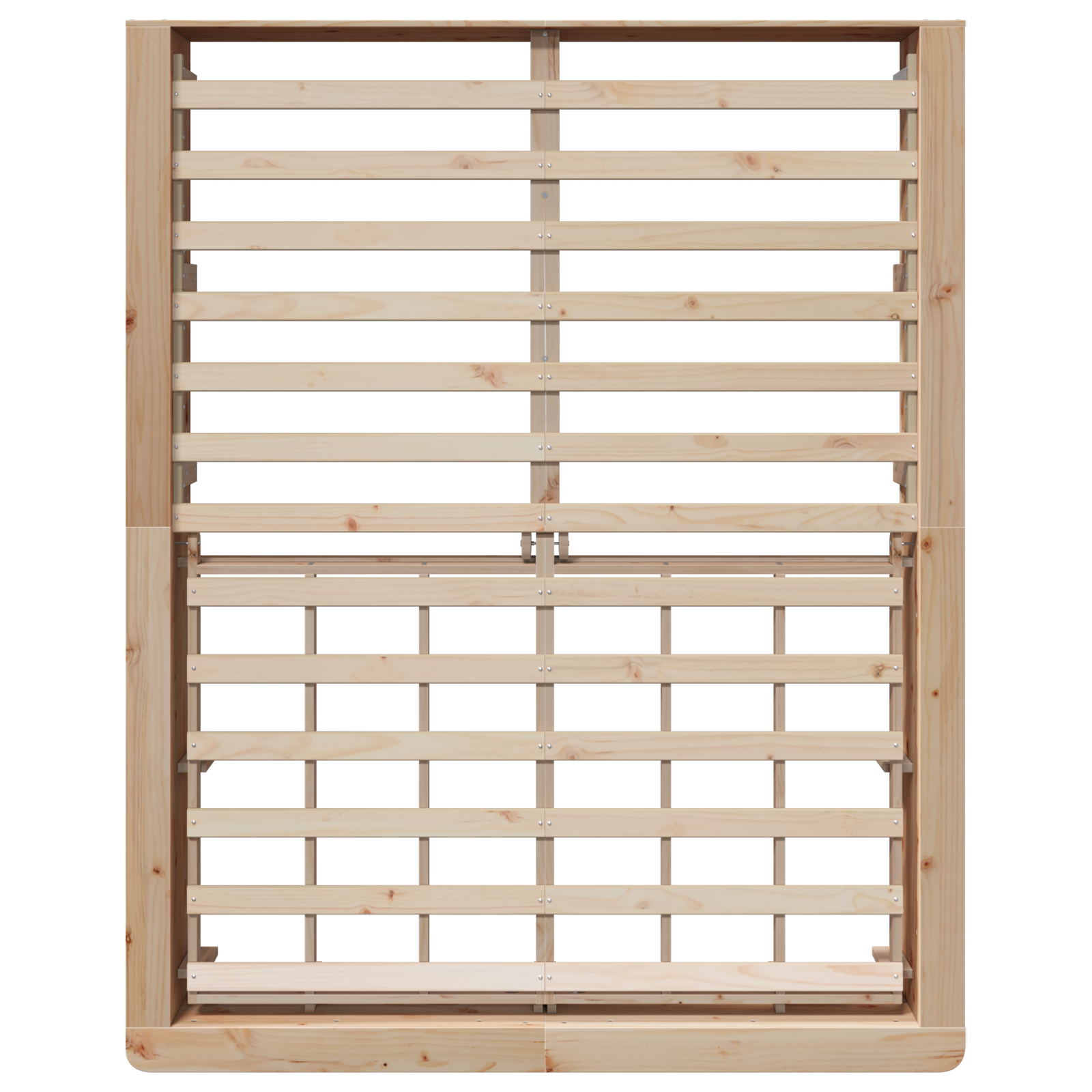 Cadru de Pat cu Spațiu de Stocare Ridicat 150x200 cm Lemn Masiv din Pin GartenMobel Dekor