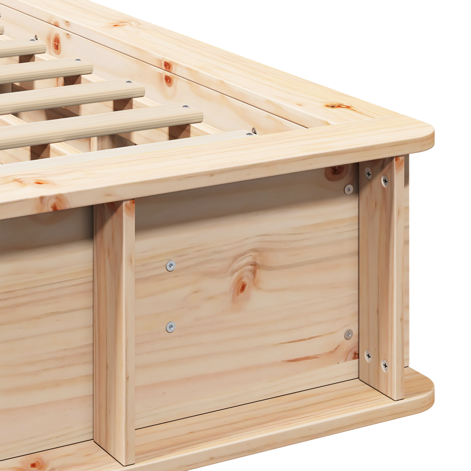 Cadru de Pat cu Stocare Ridicată 160 x 200 cm Lemn Solid de Pin GartenMobel Dekor