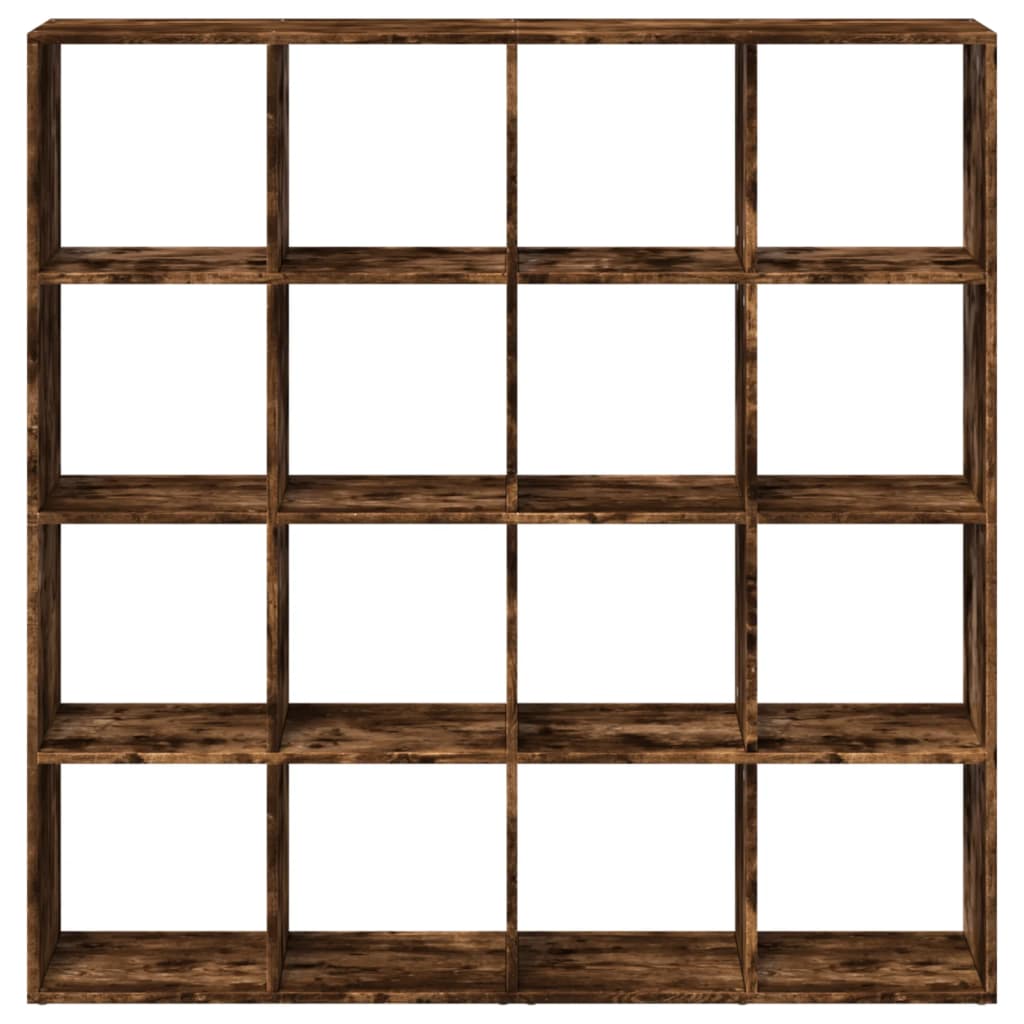 Bibliotecă, stejar fumuriu, 137,5x29x137,5 cm, lemn prelucrat GartenMobel Dekor