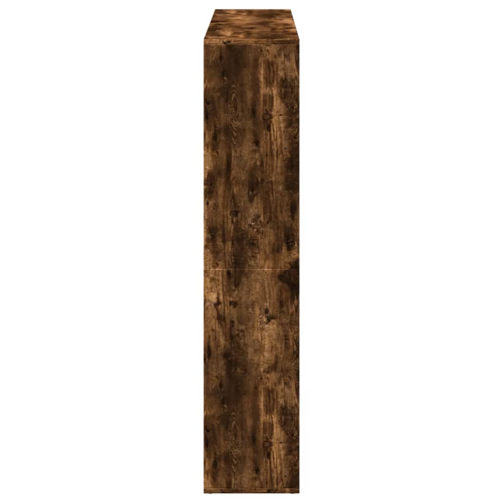Bibliotecă, stejar fumuriu, 137,5x29x137,5 cm, lemn prelucrat GartenMobel Dekor