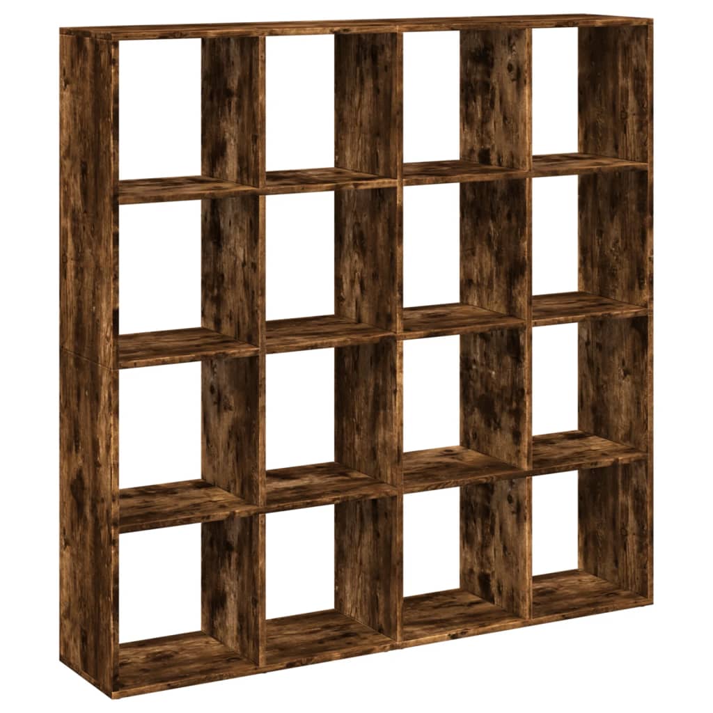 Bibliotecă, stejar fumuriu, 137,5x29x137,5 cm, lemn prelucrat GartenMobel Dekor