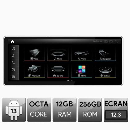 Navigatie Audi Q5 MMI3G 2009-2014, Android, Octa Core, 12+256, 12.3