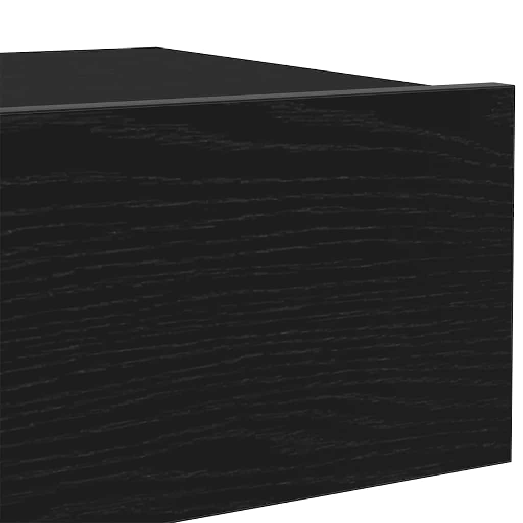 Comodă TV cu lumini LED, stejar negru, 60x35x15,5 cm GartenMobel Dekor