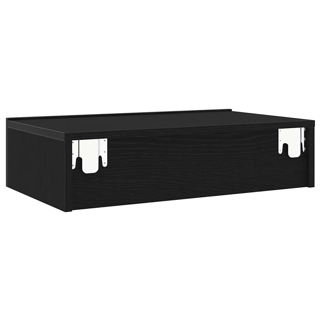 Comodă TV cu lumini LED, stejar negru, 60x35x15,5 cm GartenMobel Dekor