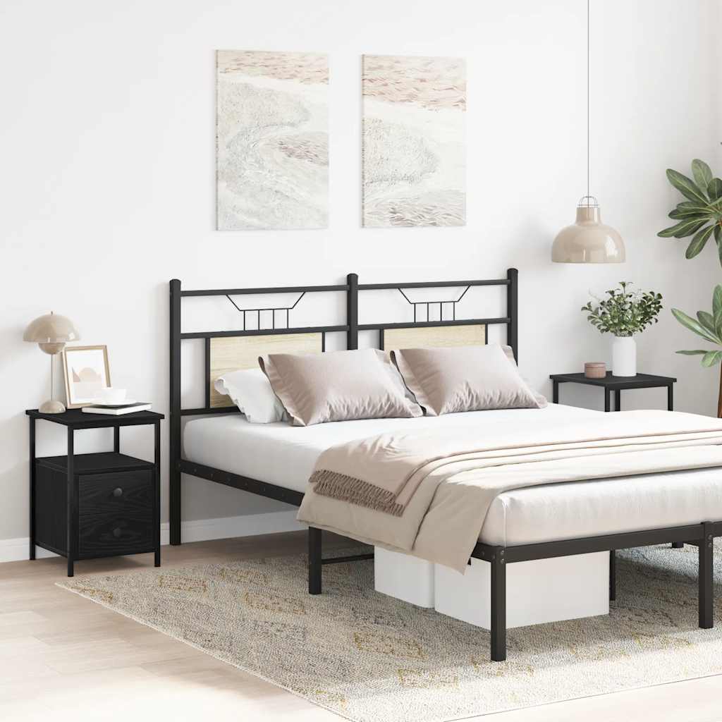 Noptiere 2 buc. stejar negru 34x35,5x50 cm lemn stratificat GartenMobel Dekor