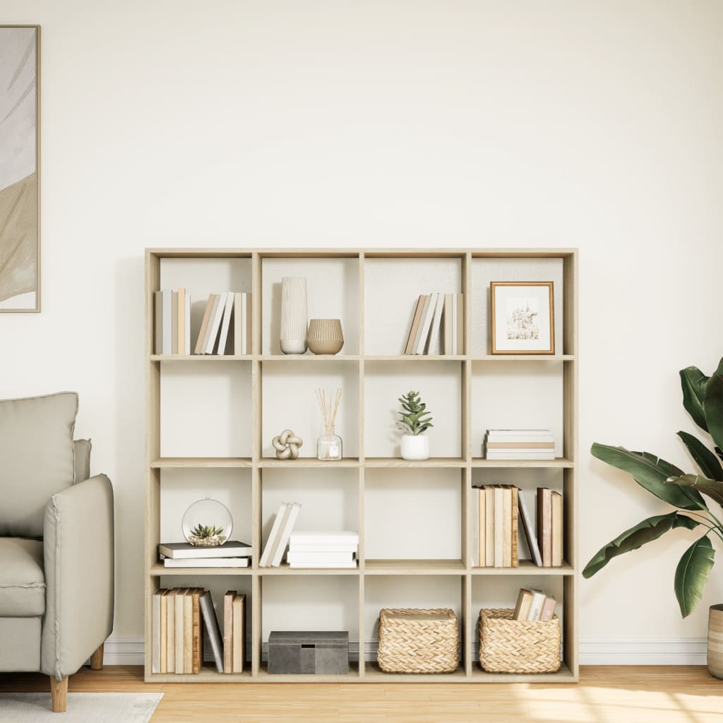 Bibliotecă, stejar Sonoma, 137,5x29x137,5 cm, lemn prelucrat GartenMobel Dekor
