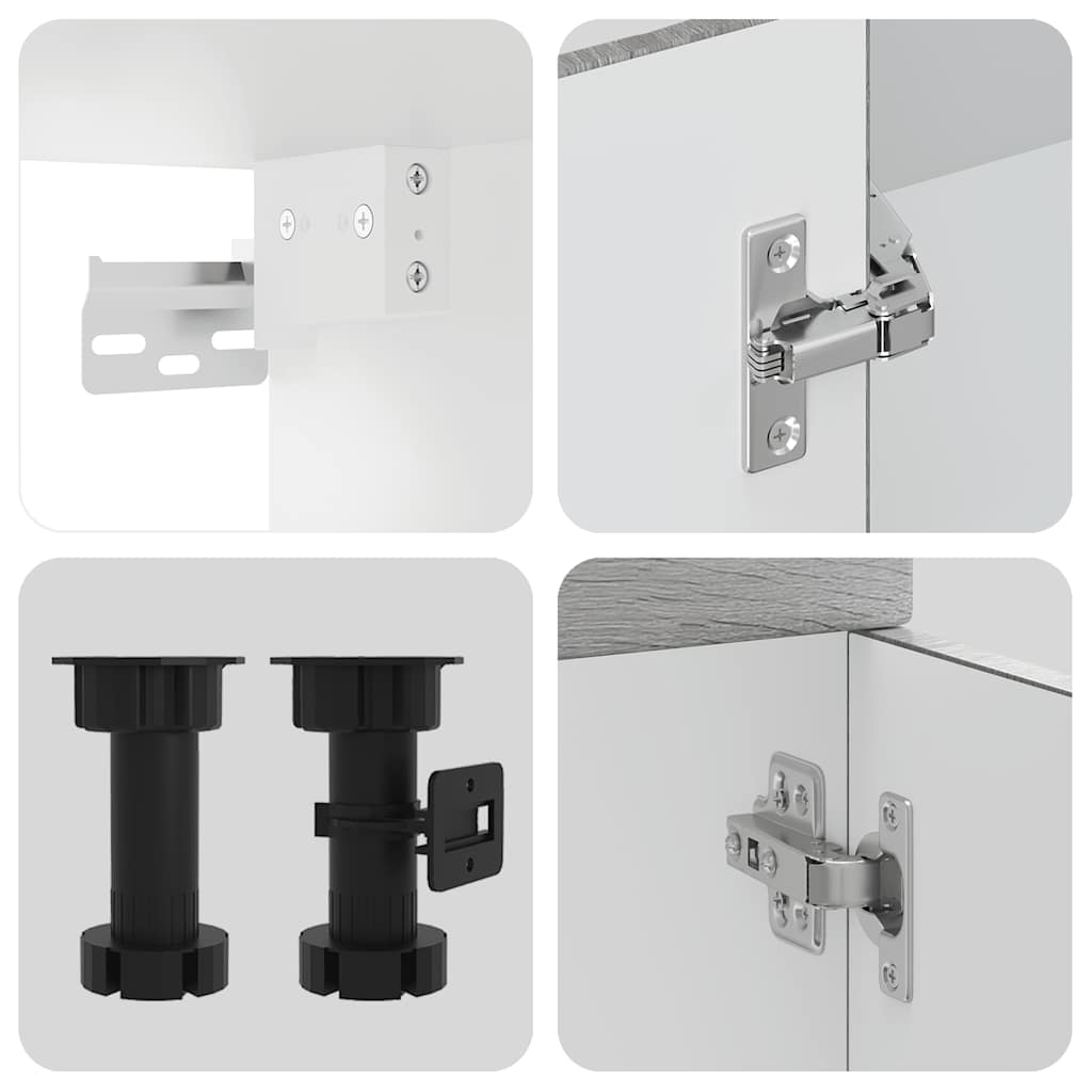 Set de dulapuri de bucătărie 7 piese „Kalmar” lemn Sonoma gri GartenMobel Dekor