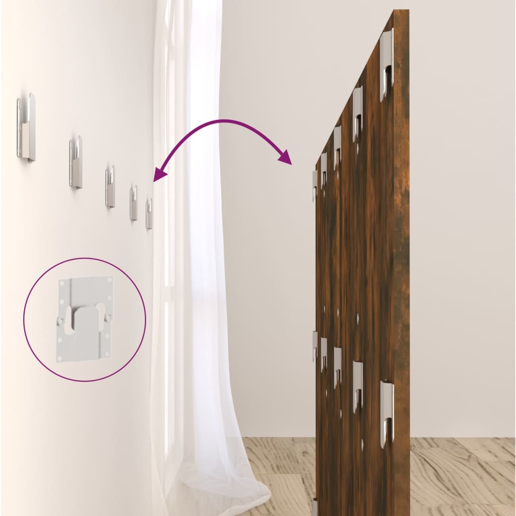 Tăblie de pat cu dulapuri, stejar fumuriu, lemn prelucrat GartenMobel Dekor