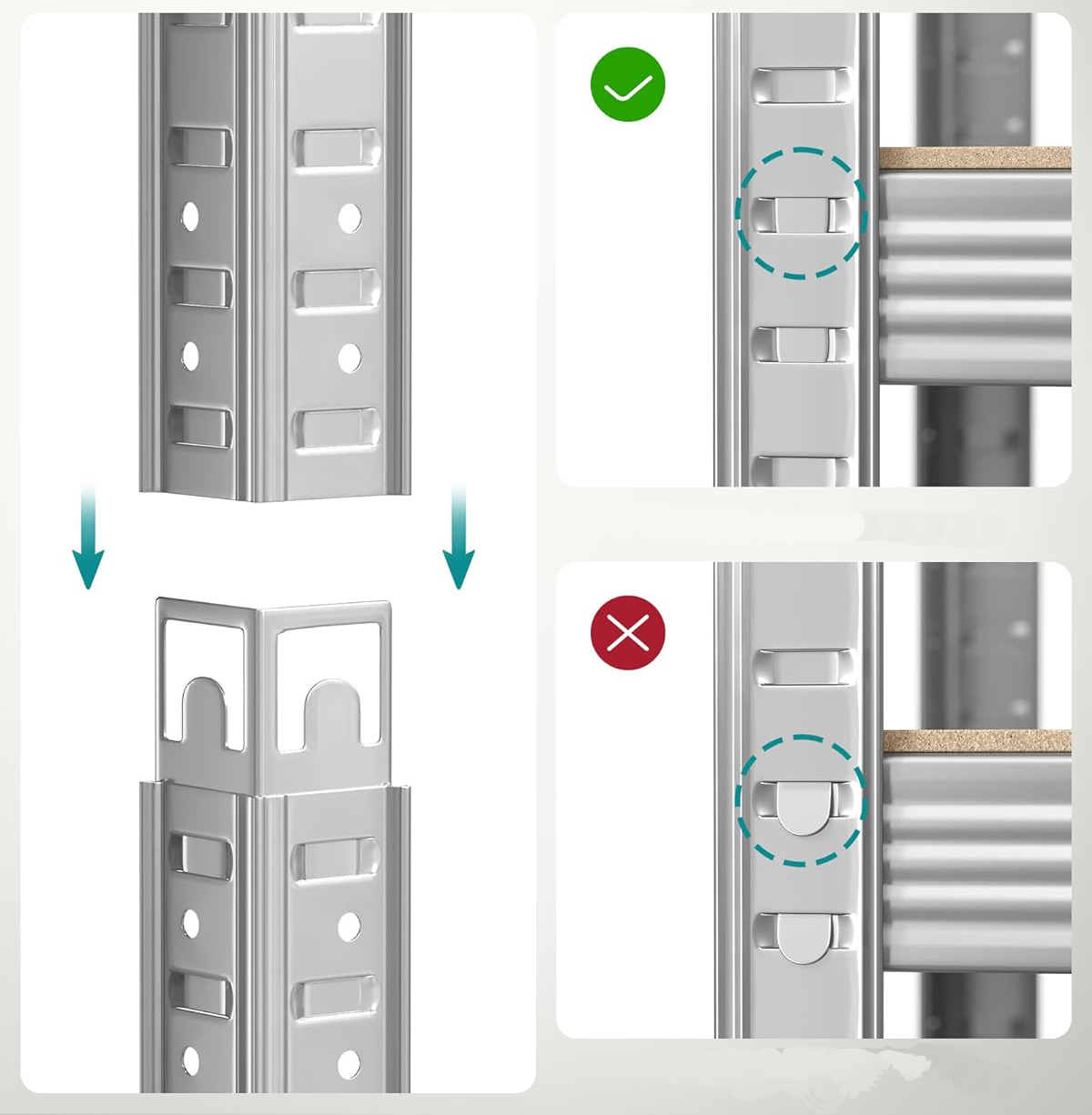 SONGMICS Set de 2 Rafturi de depozitare, cadru din otel armat, polite din MDF, max 2x875kg, 180x90x40cm, gri Household NewTrend