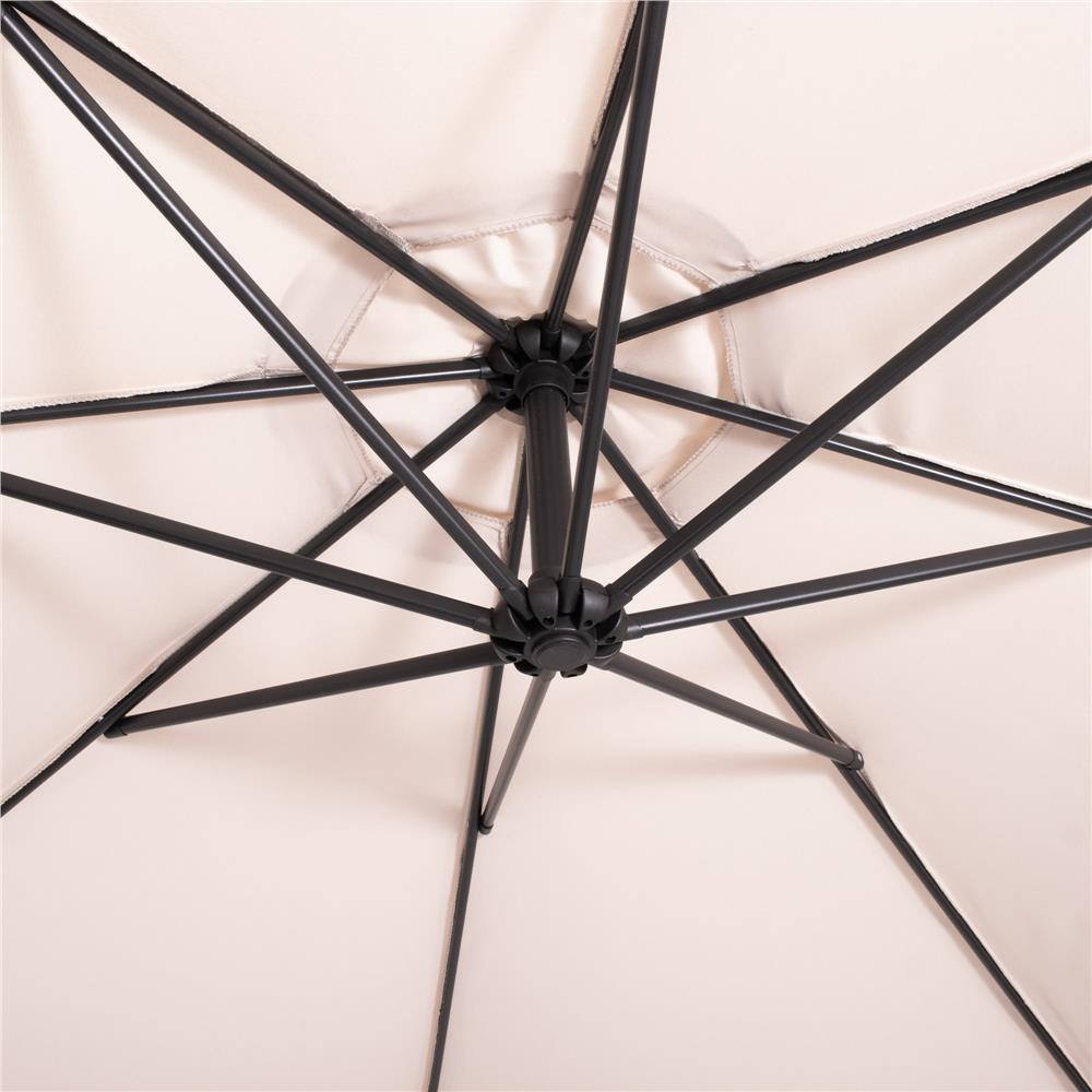 Umbrela de gradina cu brat lateral banana, cu husa, 300cm, bej Household NewTrend