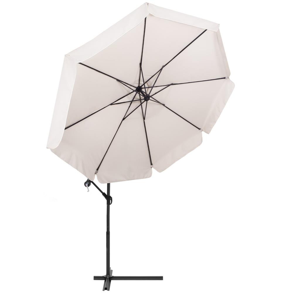 Umbrela de gradina cu brat lateral banana, cu husa, 300cm, bej Household NewTrend
