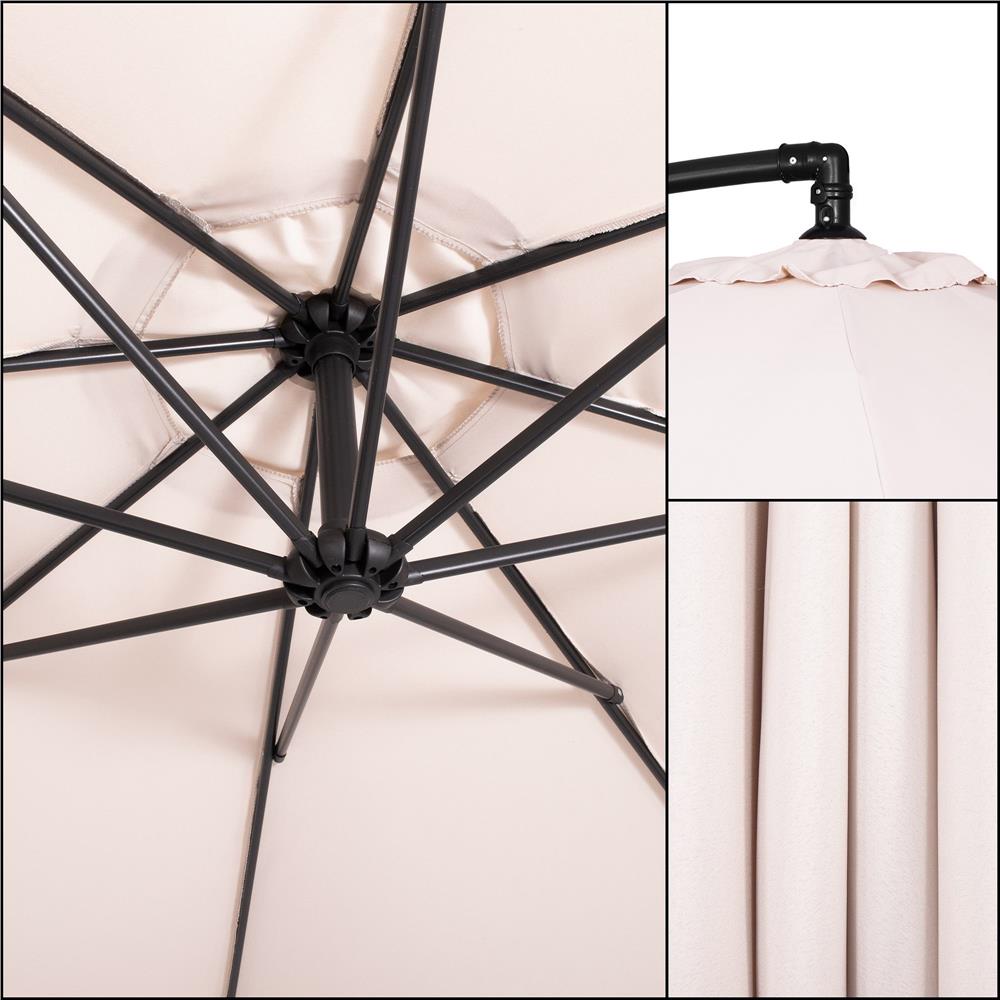 Umbrela de gradina cu brat lateral banana, cu husa, 300cm, bej Household NewTrend