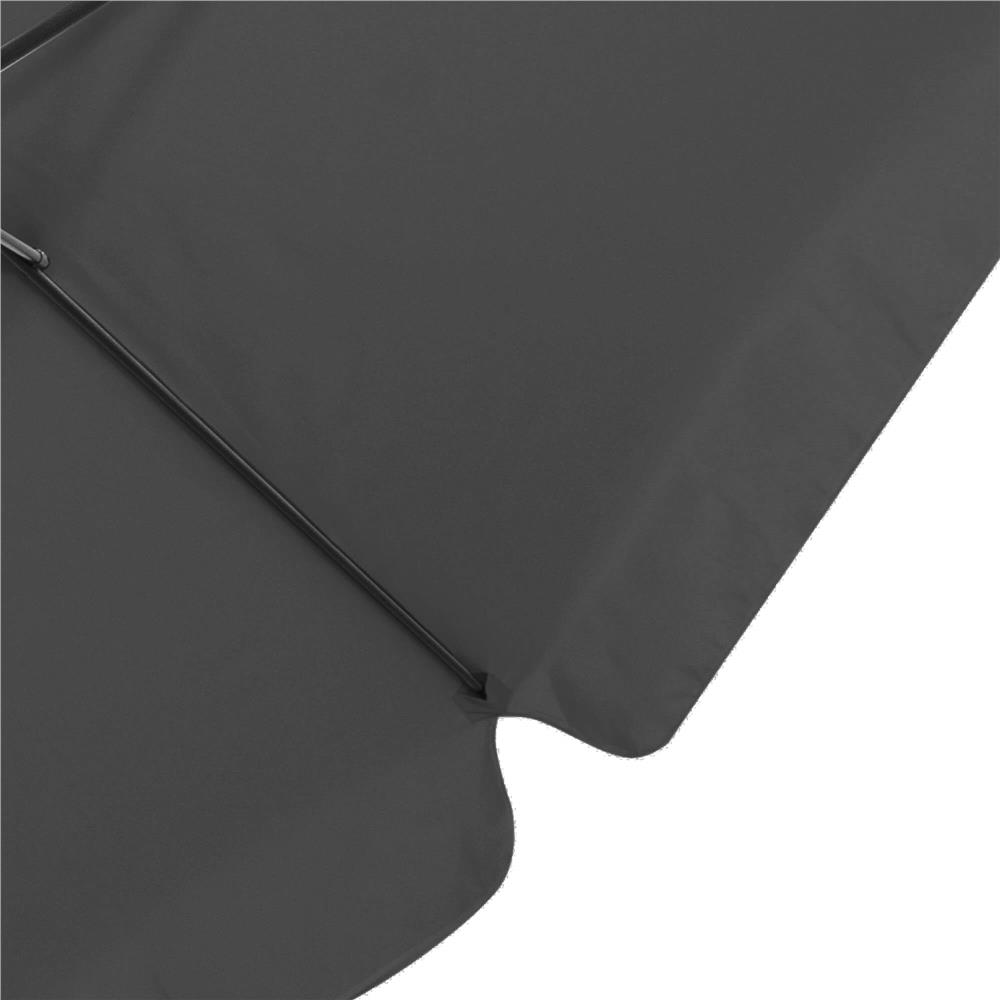 Umbrela de gradina cu brat lateral banana, cu husa, 300cm, gri Household NewTrend