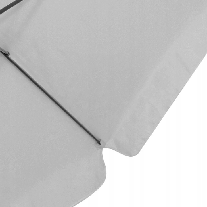 Umbrela de gradina cu brat lateral banana, cu husa, 300cm, gri deschis Household NewTrend