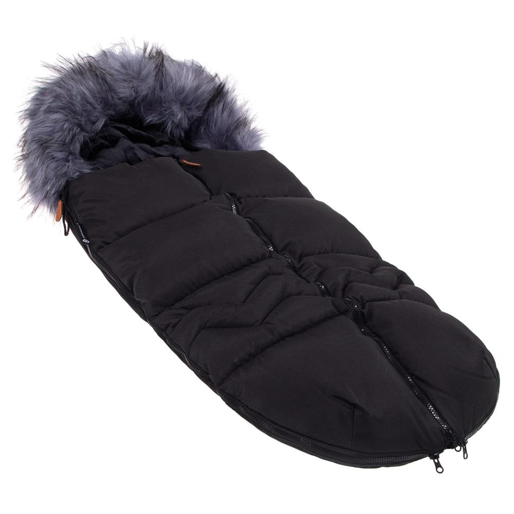 Sac iarna de bebelusi pentru carucior, marime universala, cu gluga, 90x45cm, negru Household NewTrend