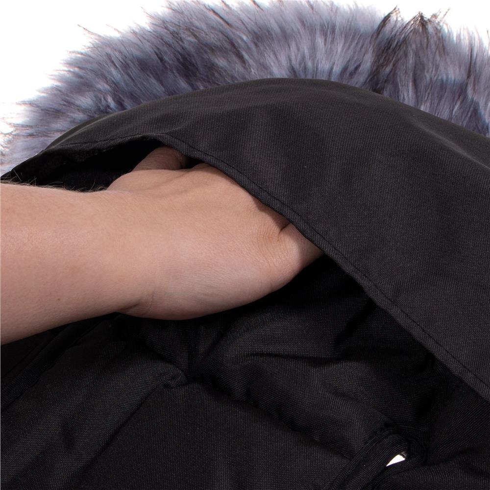 Sac iarna de bebelusi pentru carucior, marime universala, cu gluga, 90x45cm, negru Household NewTrend
