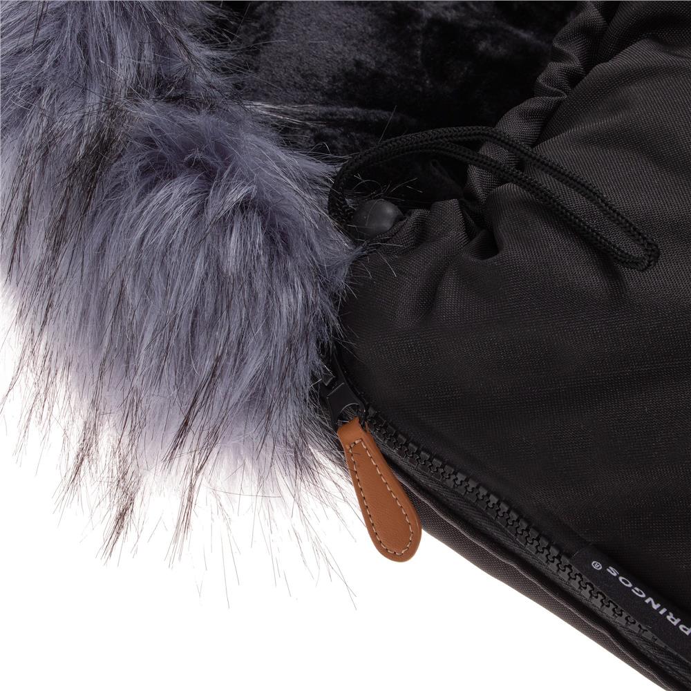 Sac iarna de bebelusi pentru carucior, marime universala, cu gluga, 90x45cm, negru Household NewTrend