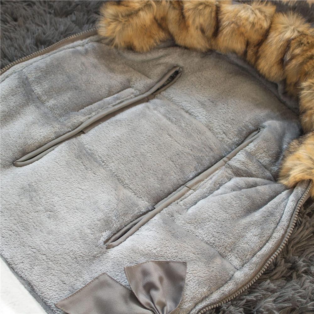 Sac iarna de bebelusi pentru carucior, marime universala, 90x45cm, gri inchis Household NewTrend