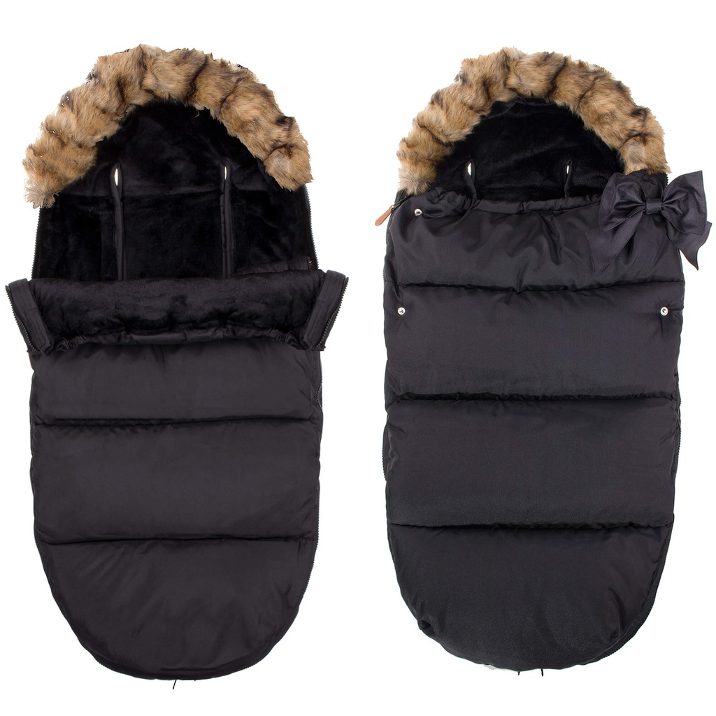 Sac iarna de bebelusi pentru carucior, marime universala, 90x45cm, negru Household NewTrend
