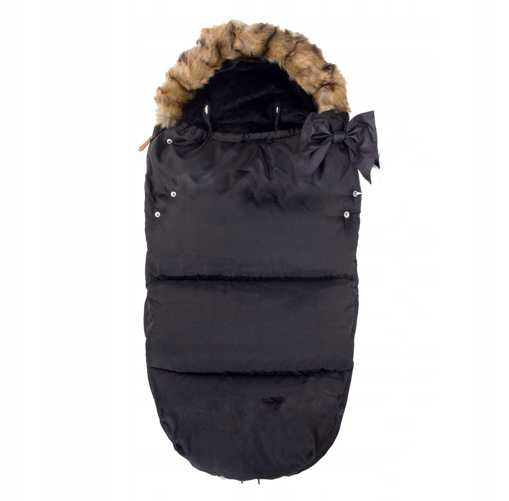 Sac iarna de bebelusi pentru carucior, marime universala, 90x45cm, negru Household NewTrend