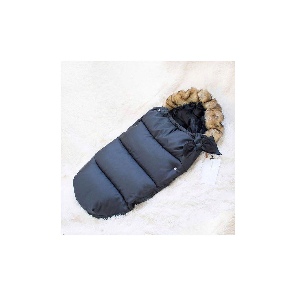 Sac iarna de bebelusi pentru carucior, marime universala, 90x45cm, negru Household NewTrend