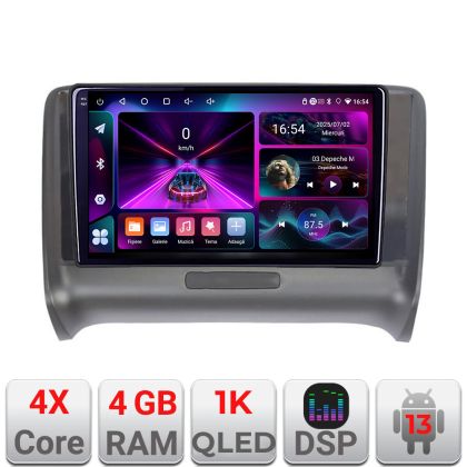 Navigatie Audi TT 2004-2011 Quad Core A-078  4+64 InCell Display 1K Android Waze USB Navigatie Internet Youtube Radio CarStore Technology