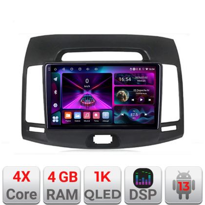 Navigatie Hyundai Elantra 2007-2011 A-2009  4+64 InCell Display 1K Android Waze USB Navigatie Internet Youtube Radio CarStore Technology