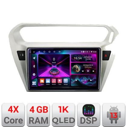 Navigatie Peugeot 301 Citroen C-Elisee A-301  4+64 InCell Display 1K Android Waze USB Navigatie Internet Youtube Radio CarStore Technology