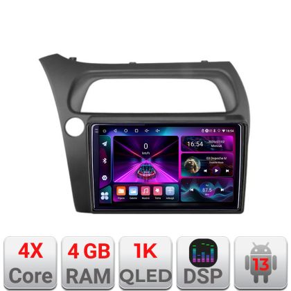 Navigatie Honda Civic Hatchback 2006-2012 A-hatchback  4+64 InCell Display 1K Android Waze USB Navigatie Internet Youtube Radio CarStore Technology