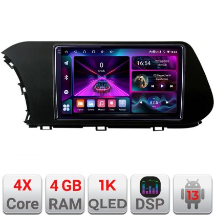 Navigatie Hyundai I20 2020- A-i20  4+64 InCell Display 1K Android Waze USB Navigatie Internet Youtube Radio CarStore Technology