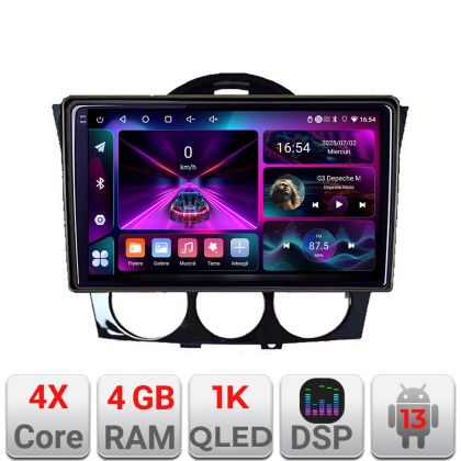 Navigatie Mazda RX8 2008-2011 Android radio gps internet  4+64 InCell Display 1K kit-rx8-11+EDT-E209-RK CarStore Technology