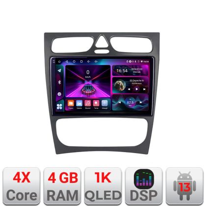 Navigatie Mercedes C W203 2001-2007 A-clk  4+64 InCell Display 1K Android Waze USB Navigatie Internet Youtube Radio CarStore Technology