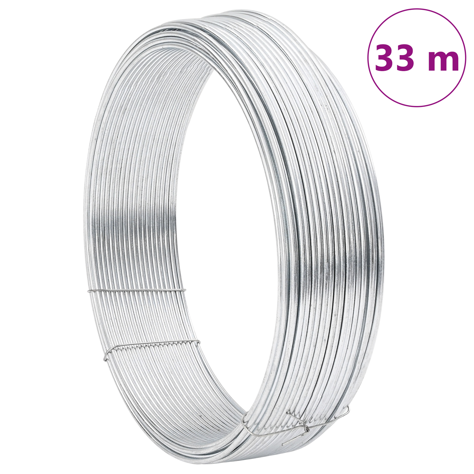 Sârmă de legare pentru gard Argintiu 33 m GartenMobel Dekor