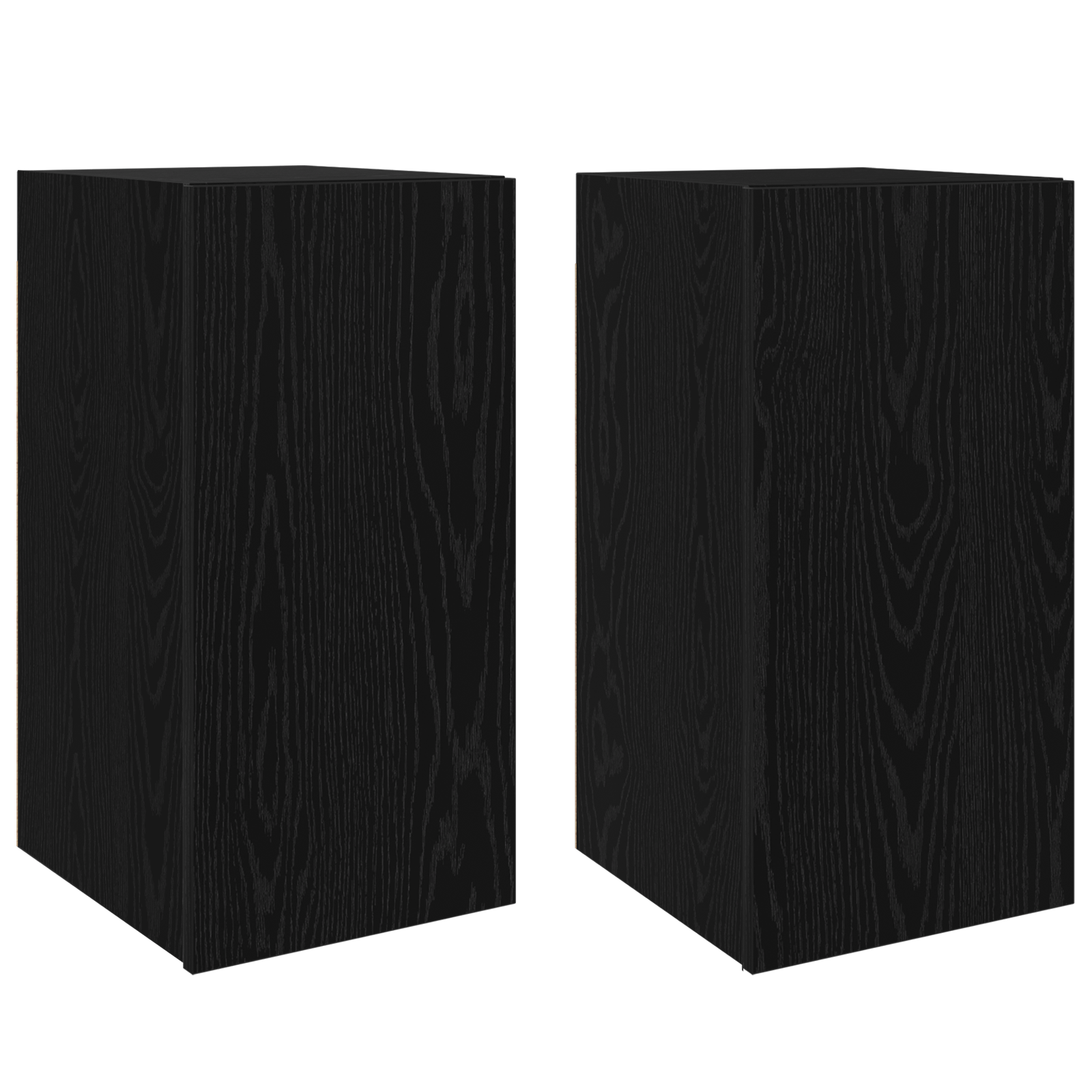 Unitate TV cu raft Altele cu depozitare cu ușă 2 pcs Stejar negru Lemn compozit GartenMobel Dekor