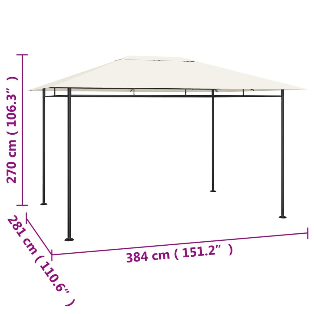 Pavilion, crem, 384x281x270 cm, 180 g/m² GartenMobel Dekor