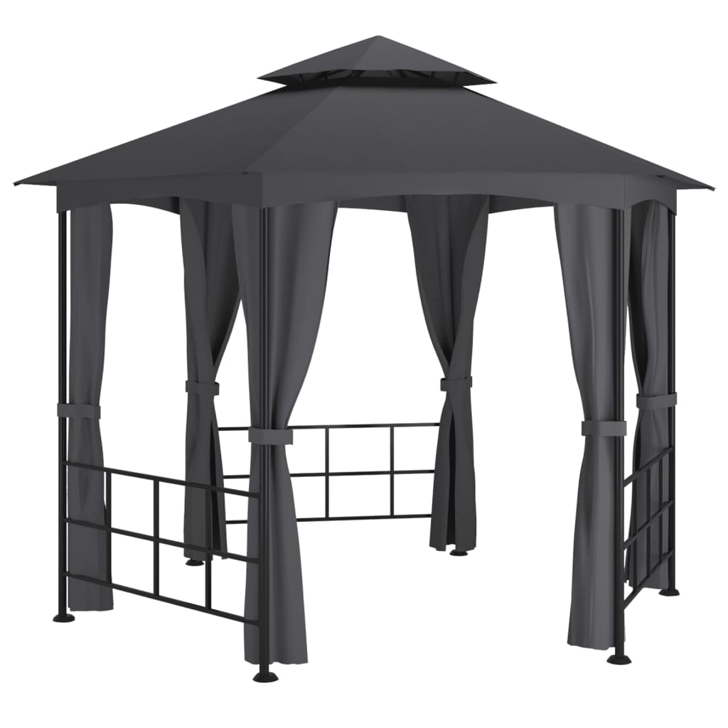 Pavilion cu pereți laterali, antracit, 3,1x2,7 m GartenMobel Dekor