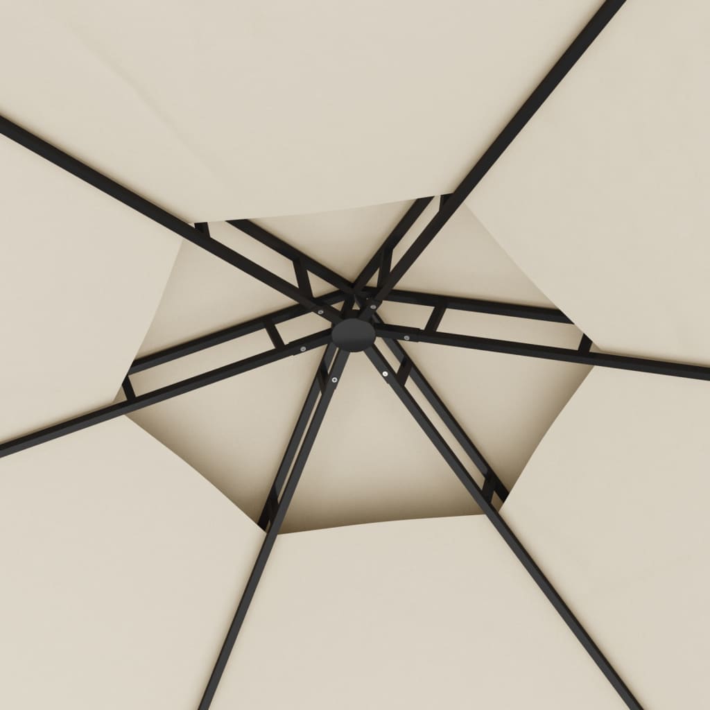 Pavilion cu pereți laterali, crem, 3,1x2,7 m  GartenMobel Dekor