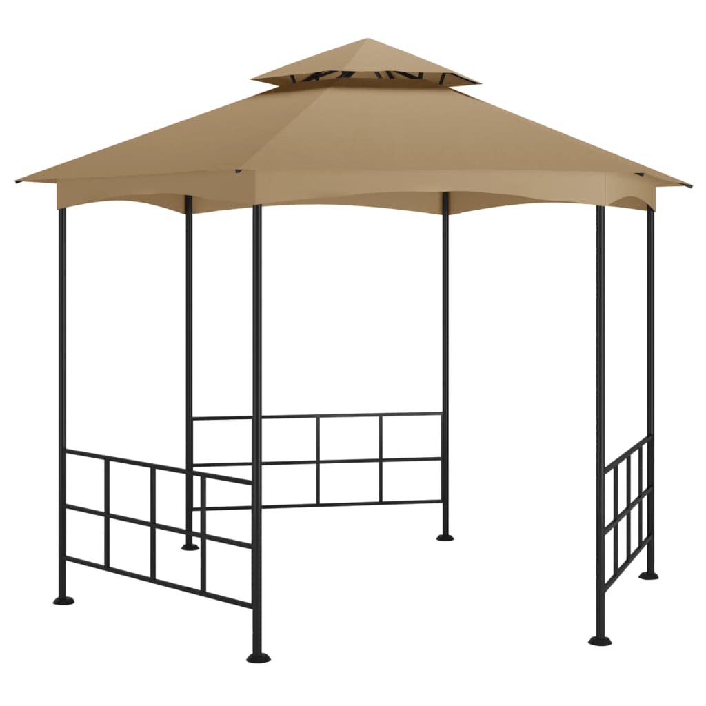 Pavilion cu pereți laterali, gri taupe, 3,1x2,7 m GartenMobel Dekor