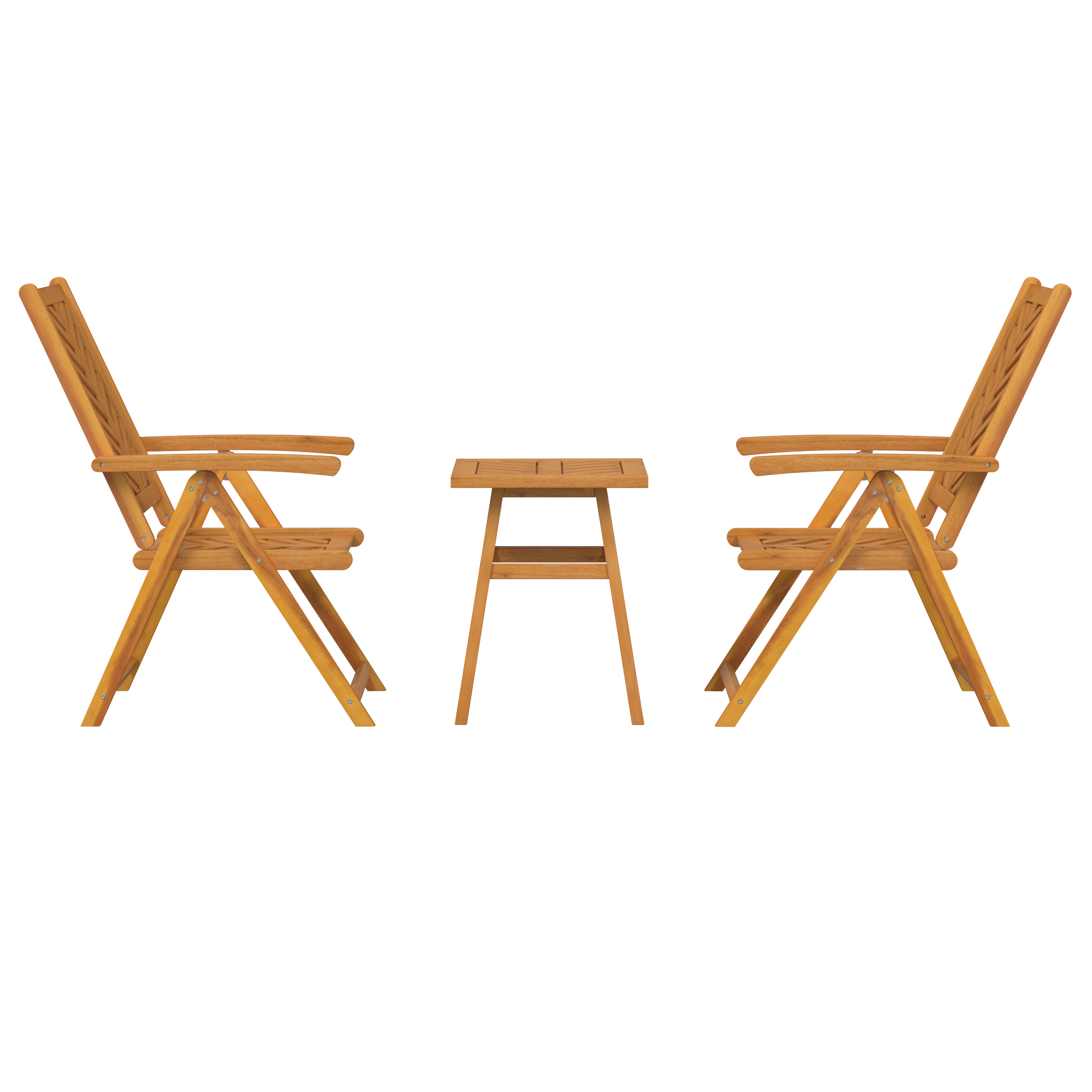 Set Bistro de Grădină 3 pcs Maro lemn masiv de acacia GartenMobel Dekor