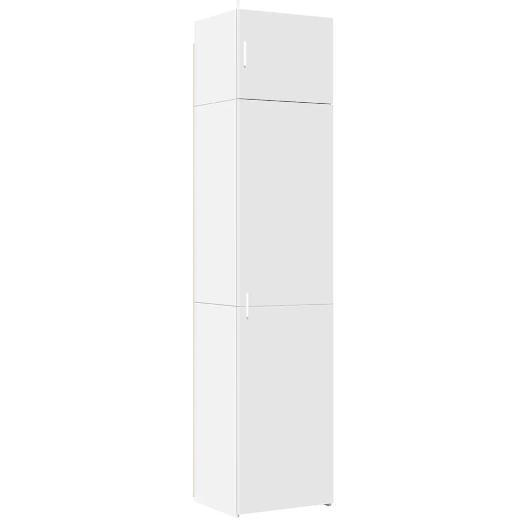 Dulap depozitare slim alb 50x42,5x225 cm lemn prelucrat GartenMobel Dekor