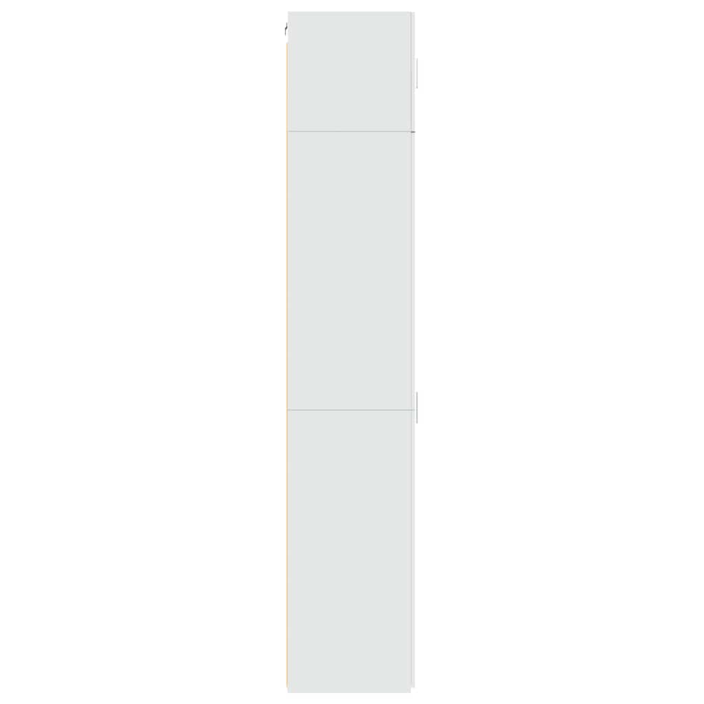 Dulap depozitare slim alb 50x42,5x225 cm lemn prelucrat GartenMobel Dekor